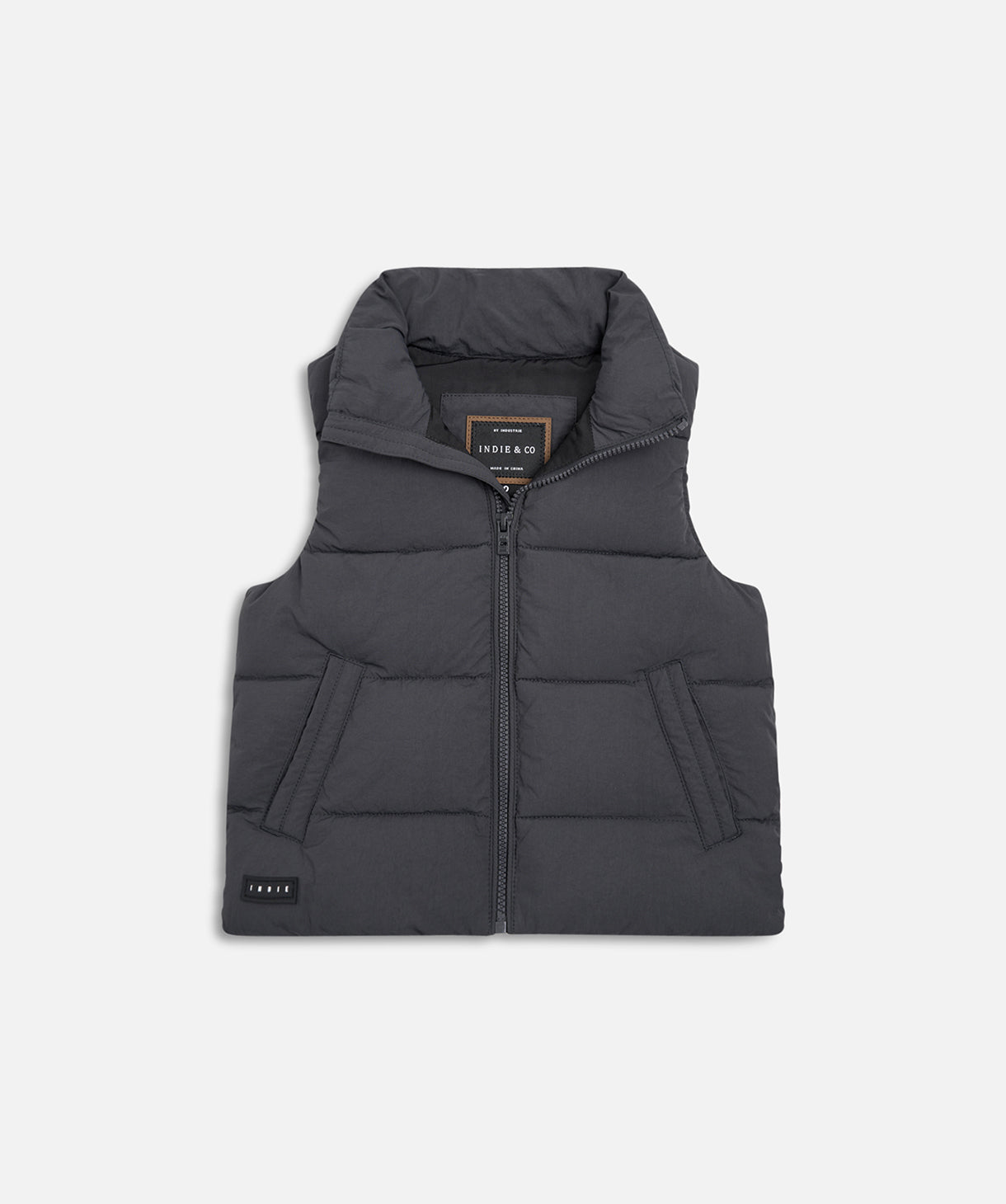 Kids black cheap puffer vest