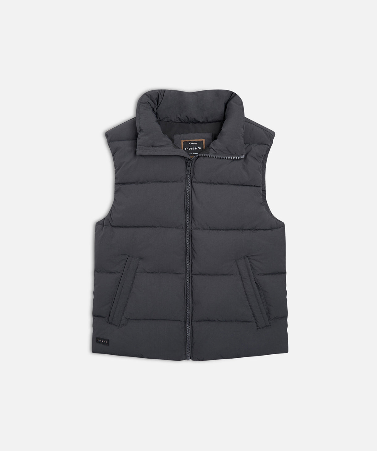 Shop The Chester Puffer Vest - Washed Black | Industrie Kids