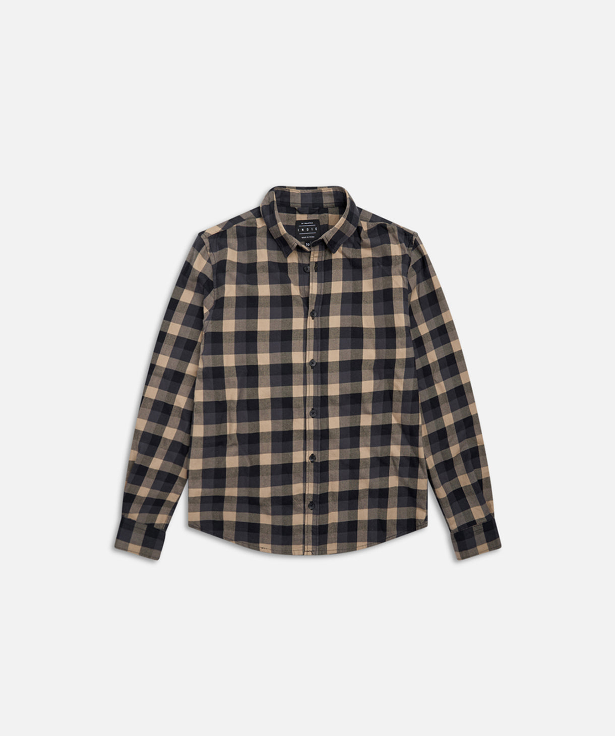 Shop The Birch Ls Shirt - Camel Charcoal | Industrie Kids