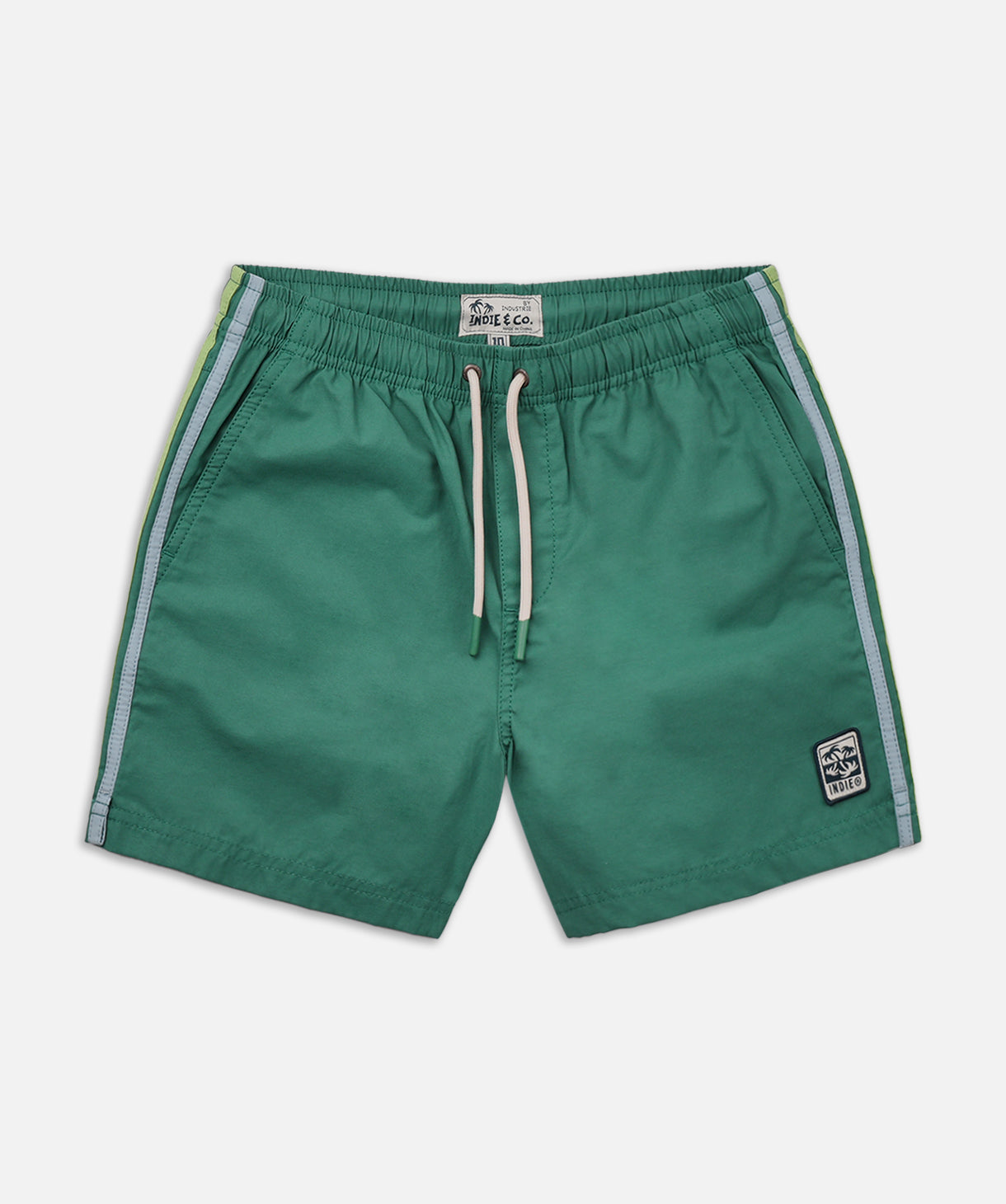 The All Day Stripe Swim Trunk - Green